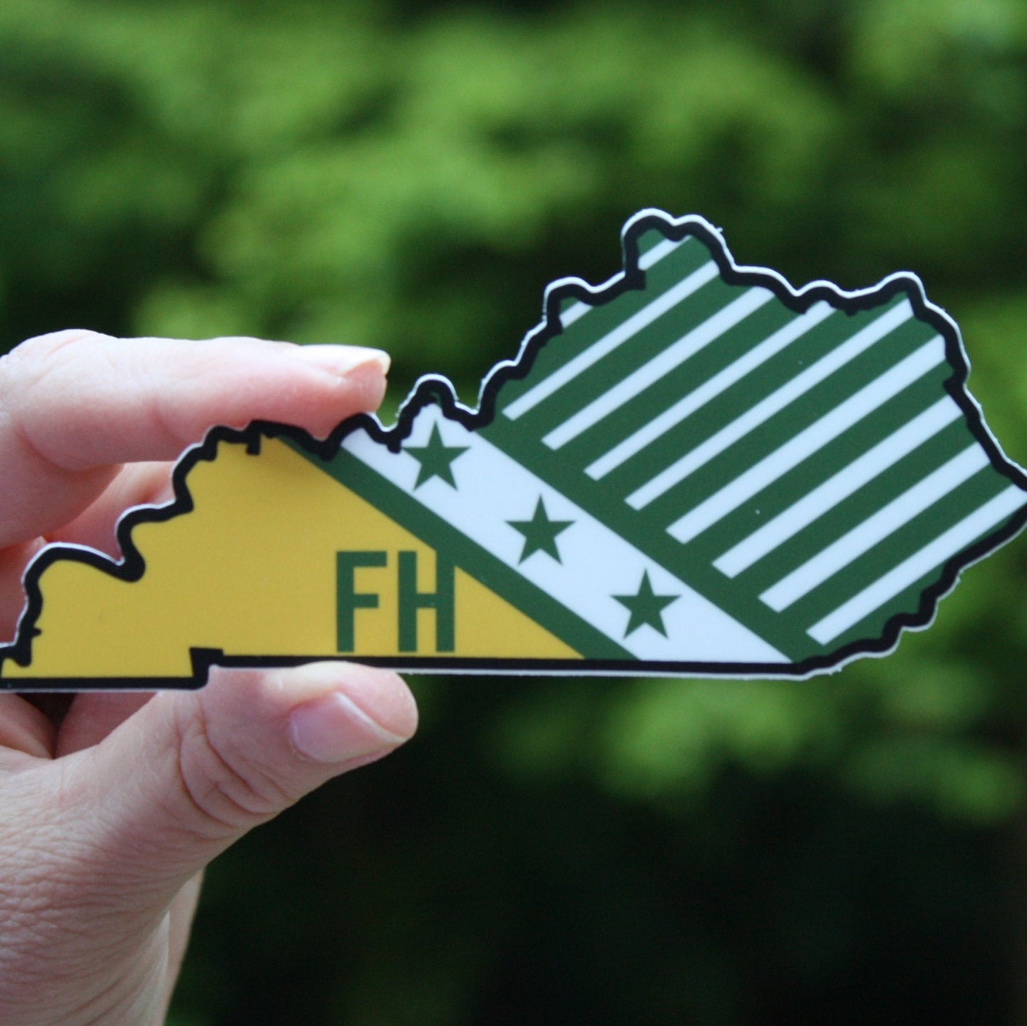 FarmHouse Fraternity Sticker 5” Kentucky State Shaped