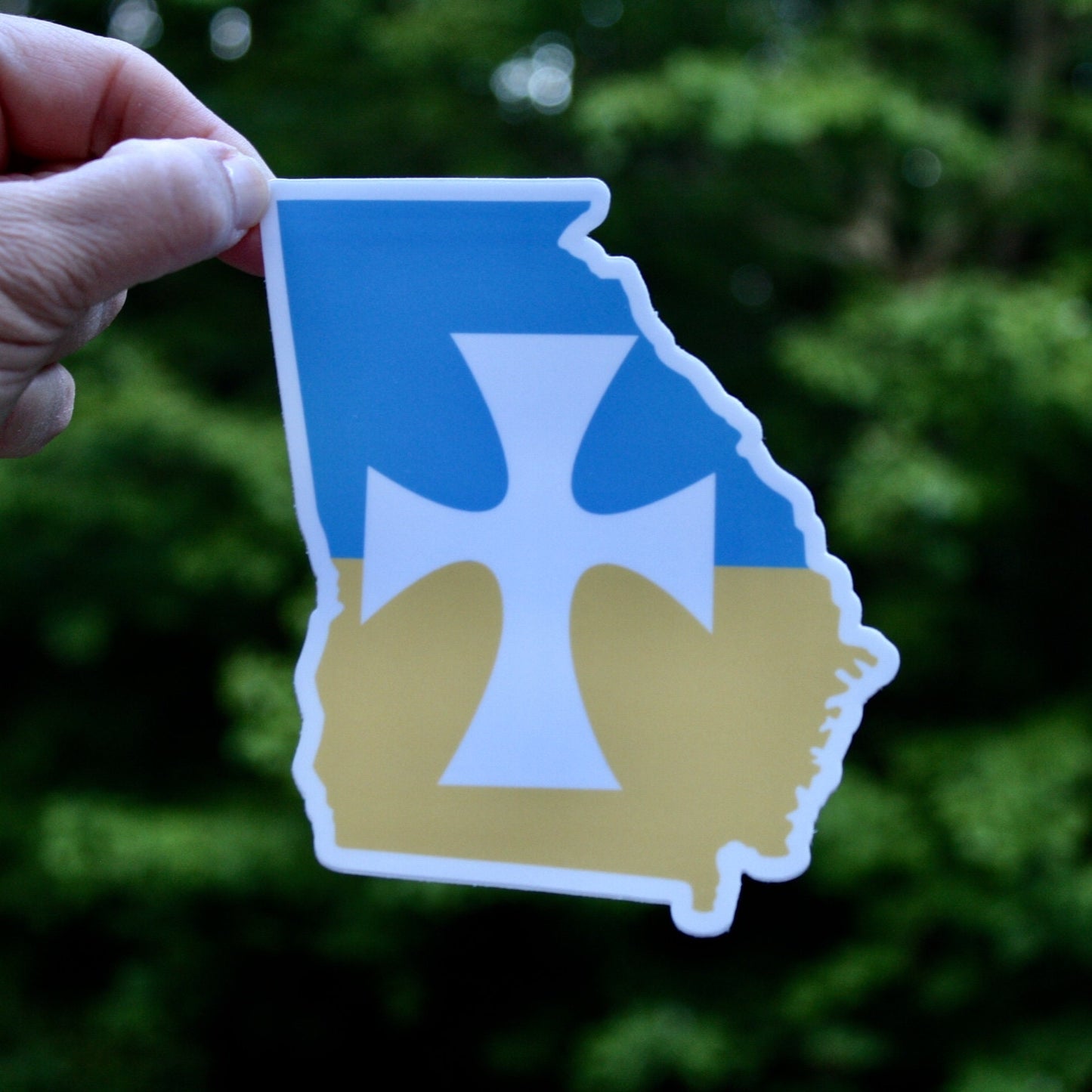 Sigma Chi Fraternity Georgia State-Shaped Sticker