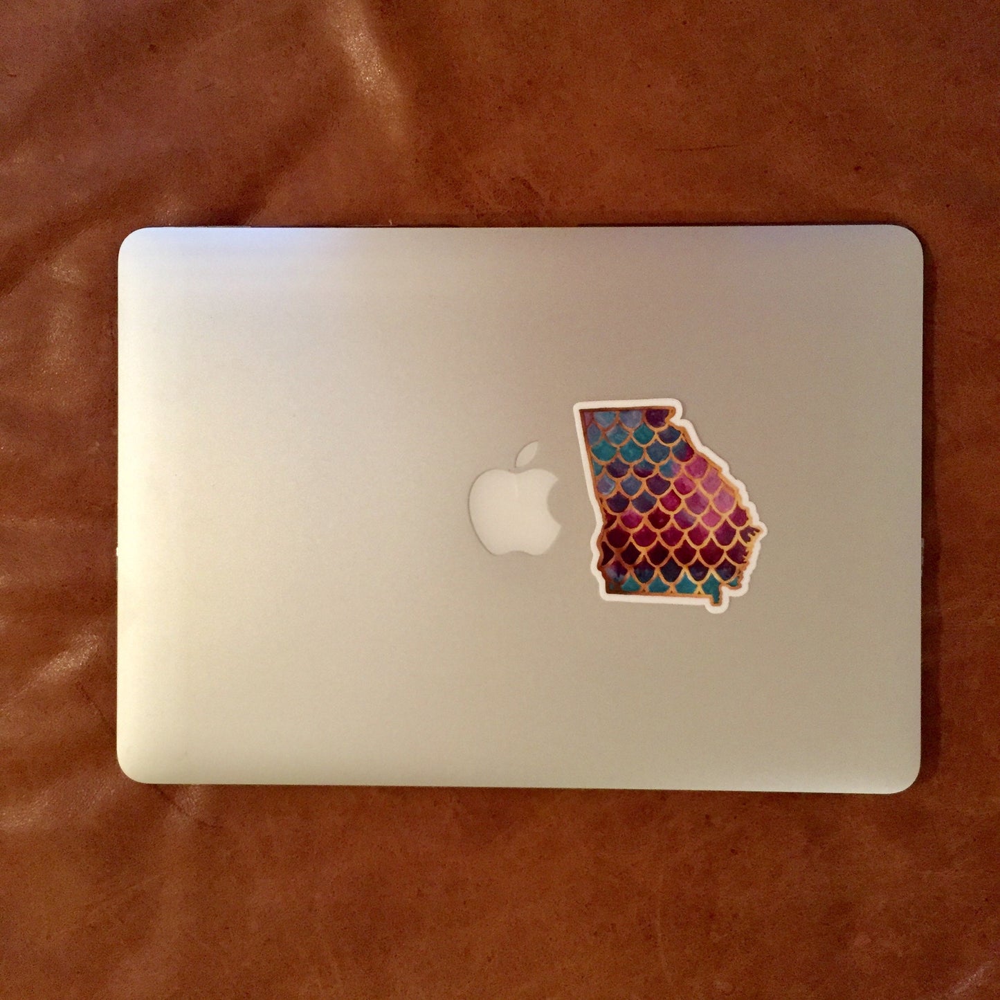 Mermaid Scale Georgia State Shaped Sticker