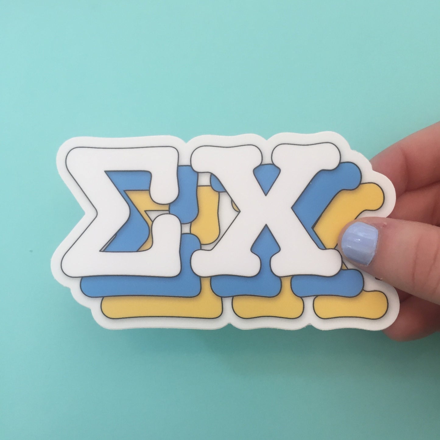 Sigma Chi Fraternity Letters Sticker  / Decal |  for Car, Laptop, Mug, Cup, Cooler, Planner