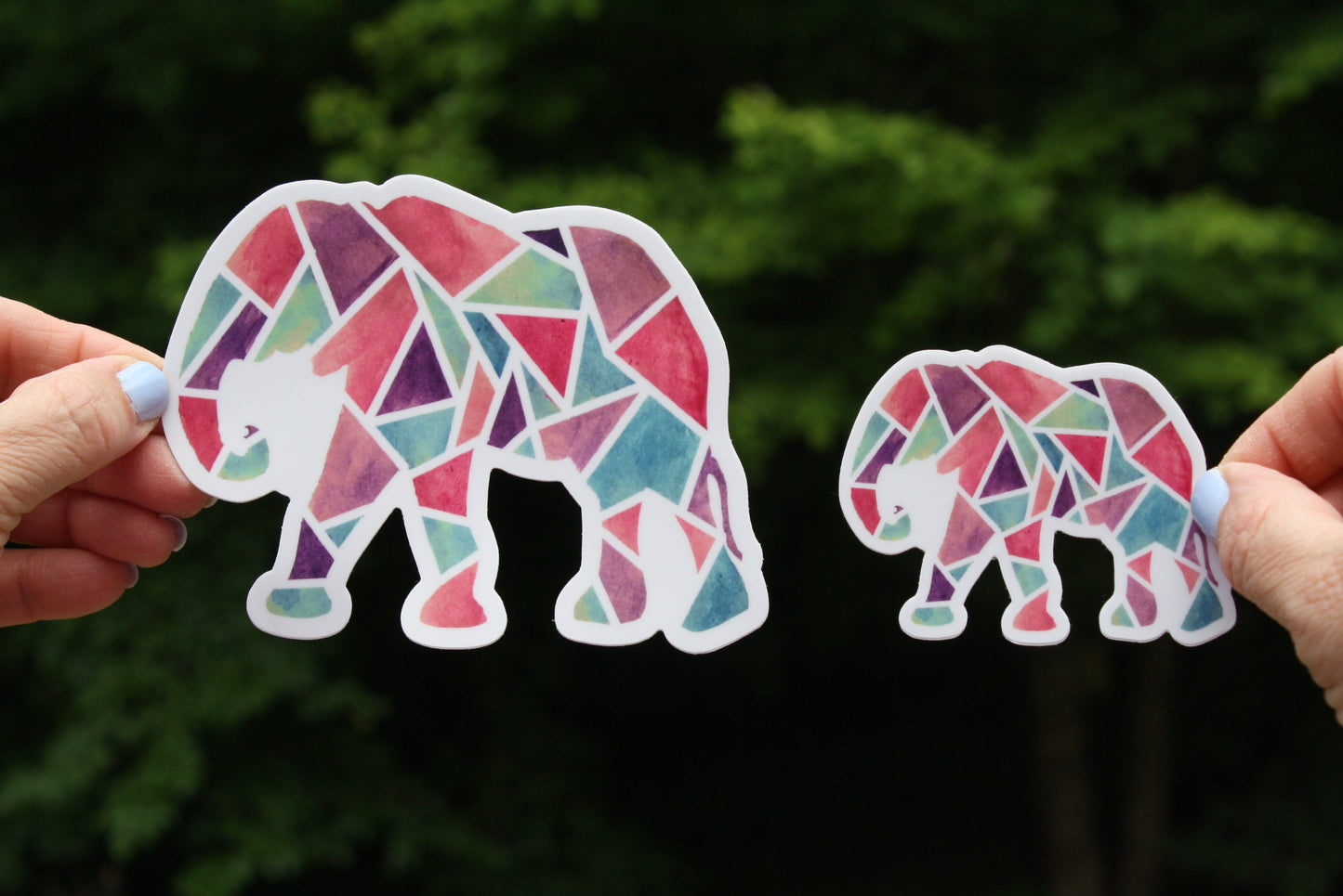 Watercolor Elephant Sticker waterproof, dishwasher safe, outdoor vinyl, laptop, computer, car, window, yeti cooler, water bottle