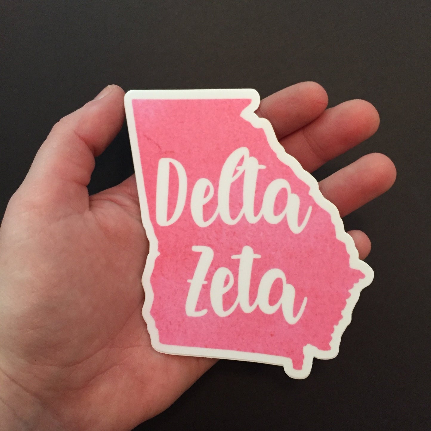 Delta Zeta Sorority Georgia State-Shaped Sticker