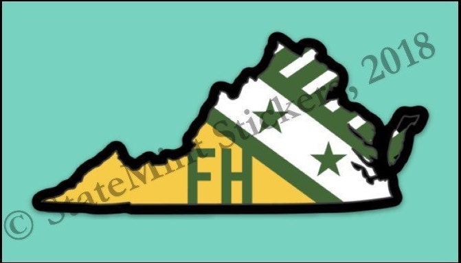 FarmHouse Fraternity Virginia State-Shaped Sticker