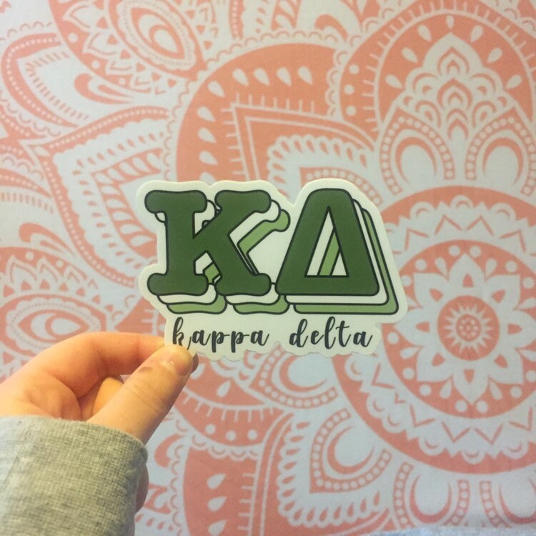Kappa Delta Sorority Greek Letters Sticker