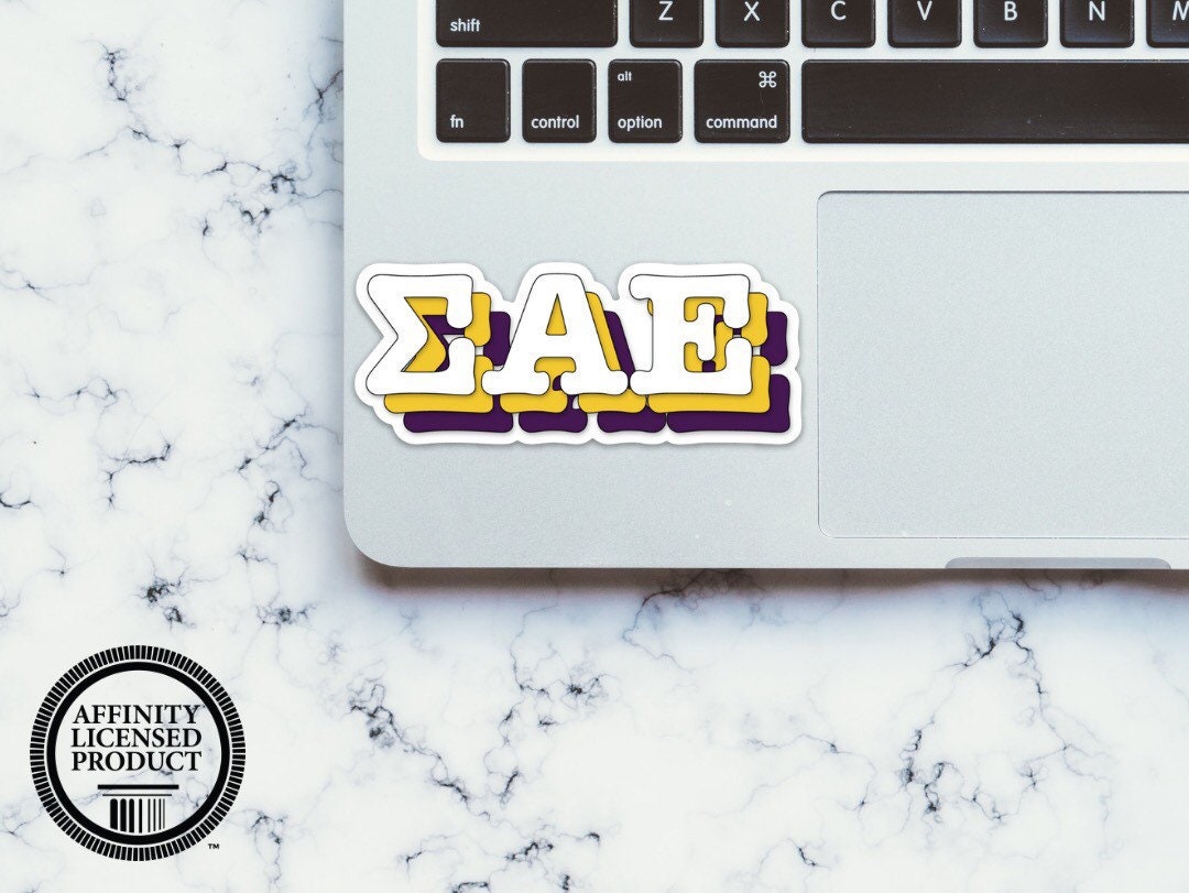 Sigma Alpha Epsilon Fraternity Letters Sticker  / Decal |  for Car, Laptop, Mug, Cup, Cooler, Planner