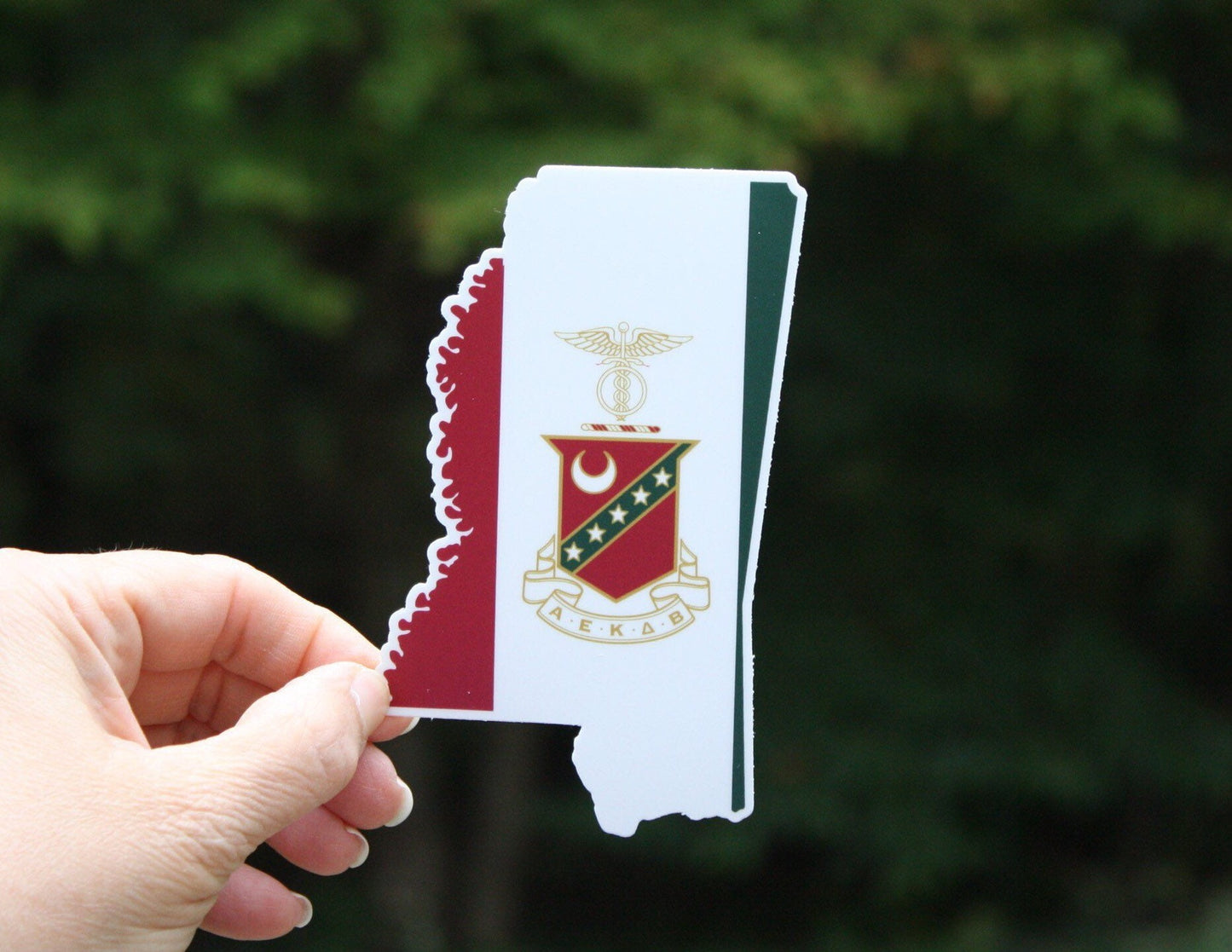 Kappa Sigma Fraternity Sticker 5" Mississippi State Shaped  / Decal |  for Car, Laptop, Mug, Cup, Cooler, Planner