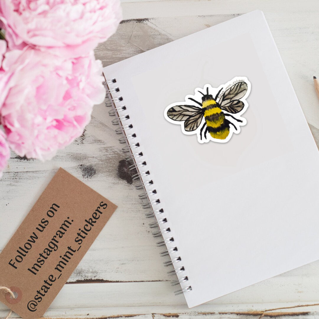 Bumble Bee Sticker / Decal / Vinyl | 3" Tall | For Car, Laptop, Phone, Water Bottle, Flask, Cooler