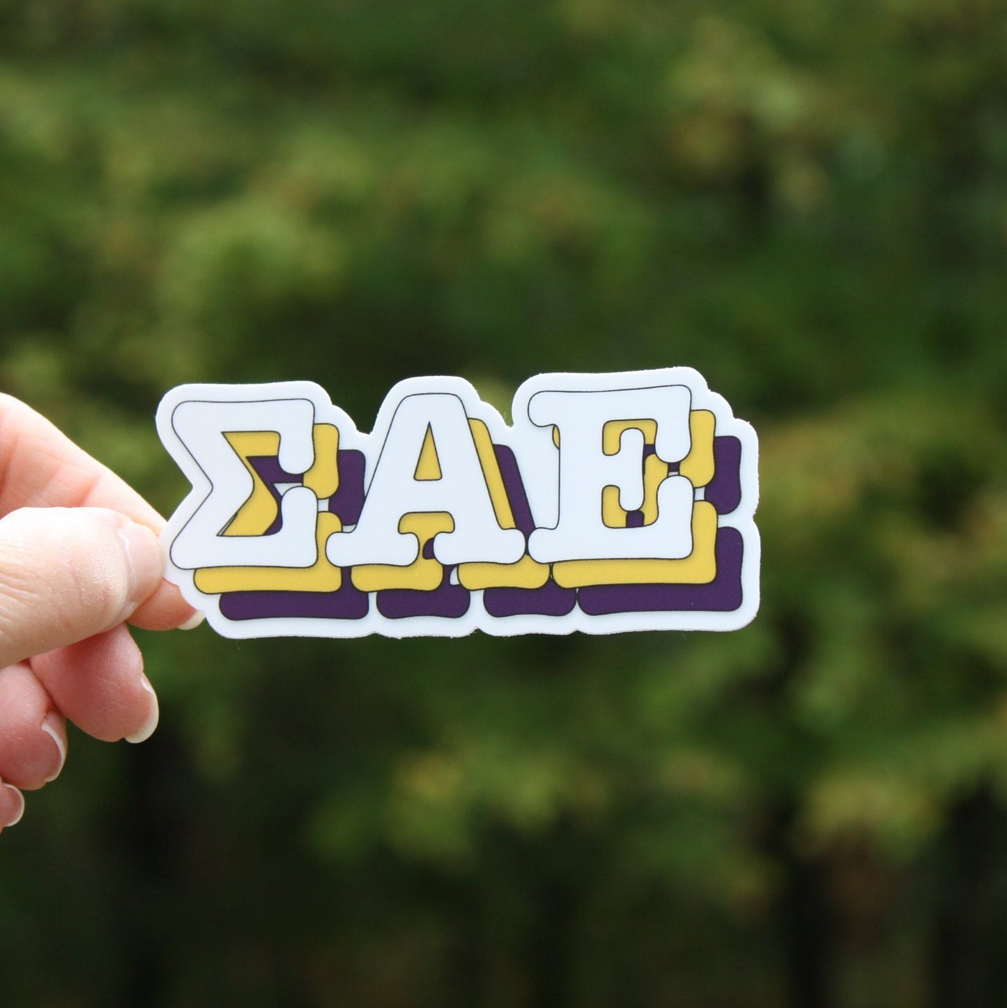 Sigma Alpha Epsilon Fraternity Letters Sticker  / Decal |  for Car, Laptop, Mug, Cup, Cooler, Planner