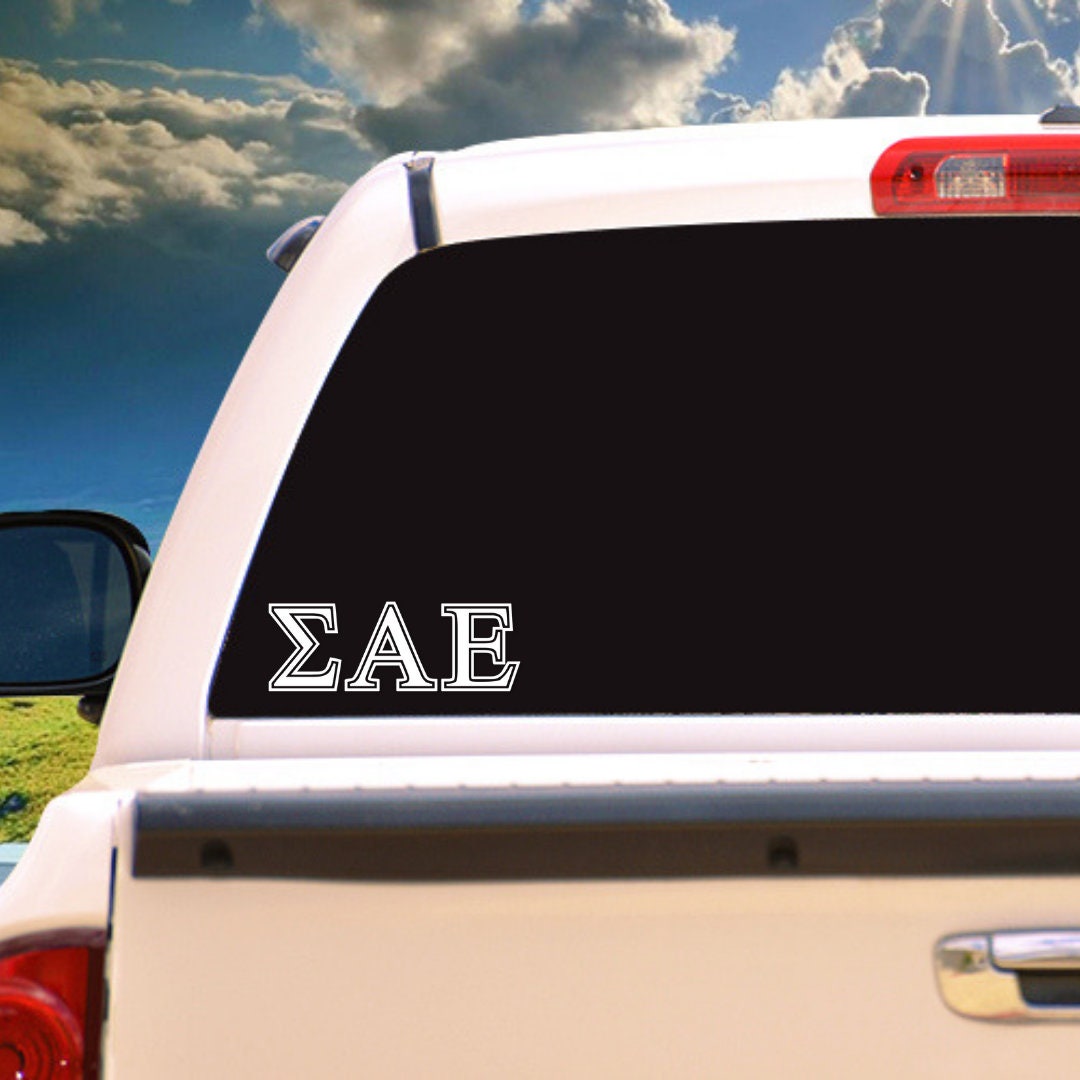 Sigma Alpha Epsilon Fraternity Vinyl Transfer Decal |  for Car, Laptop, Mug, Cup, Cooler, Planner, vinyl, waterproof, dishwasher safe