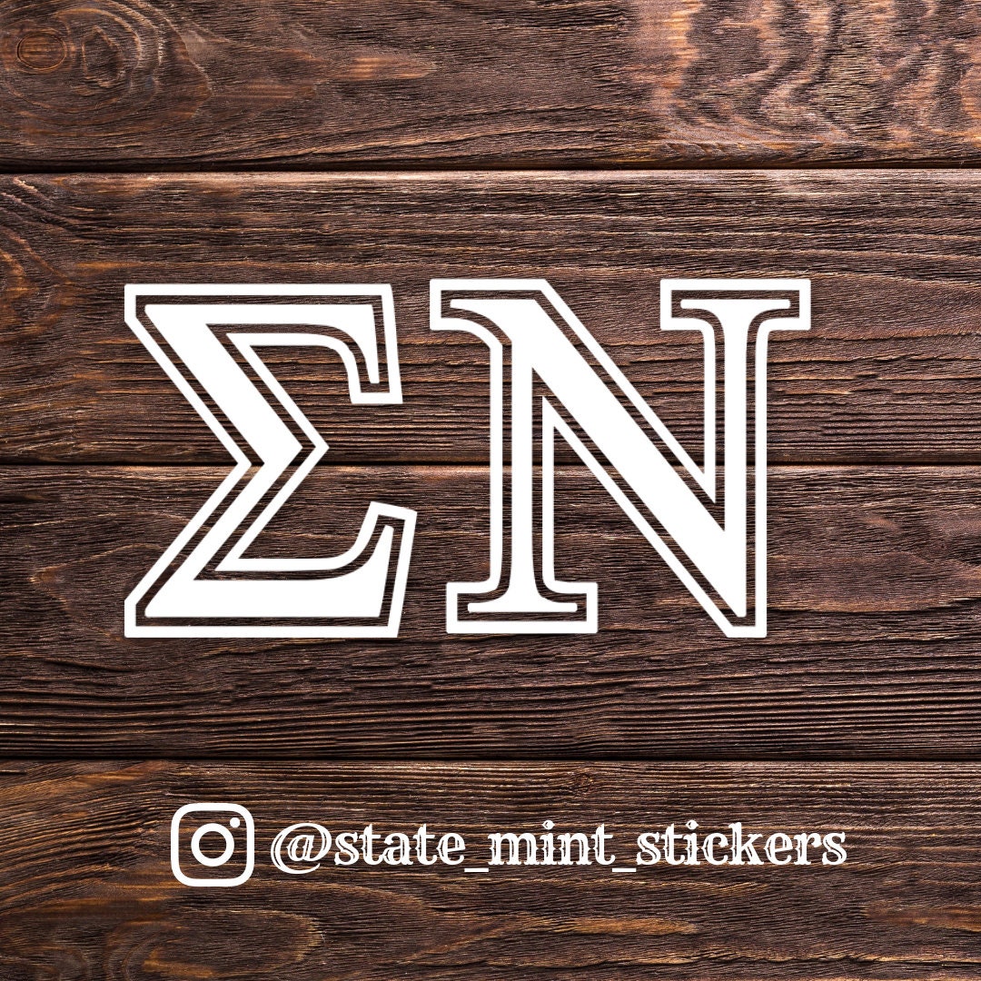 Sigma Nu Fraternity Decal for Car, Laptop, or Yeti | Official Licensed Product | for Car, Laptop, Mug, Cup, Cooler, Planner, vinyl