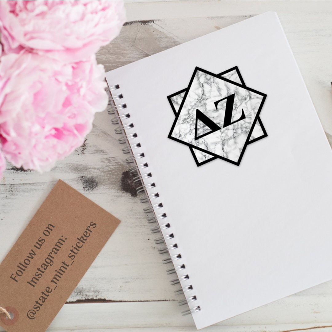 Delta Zeta Sorority Marble Sticker