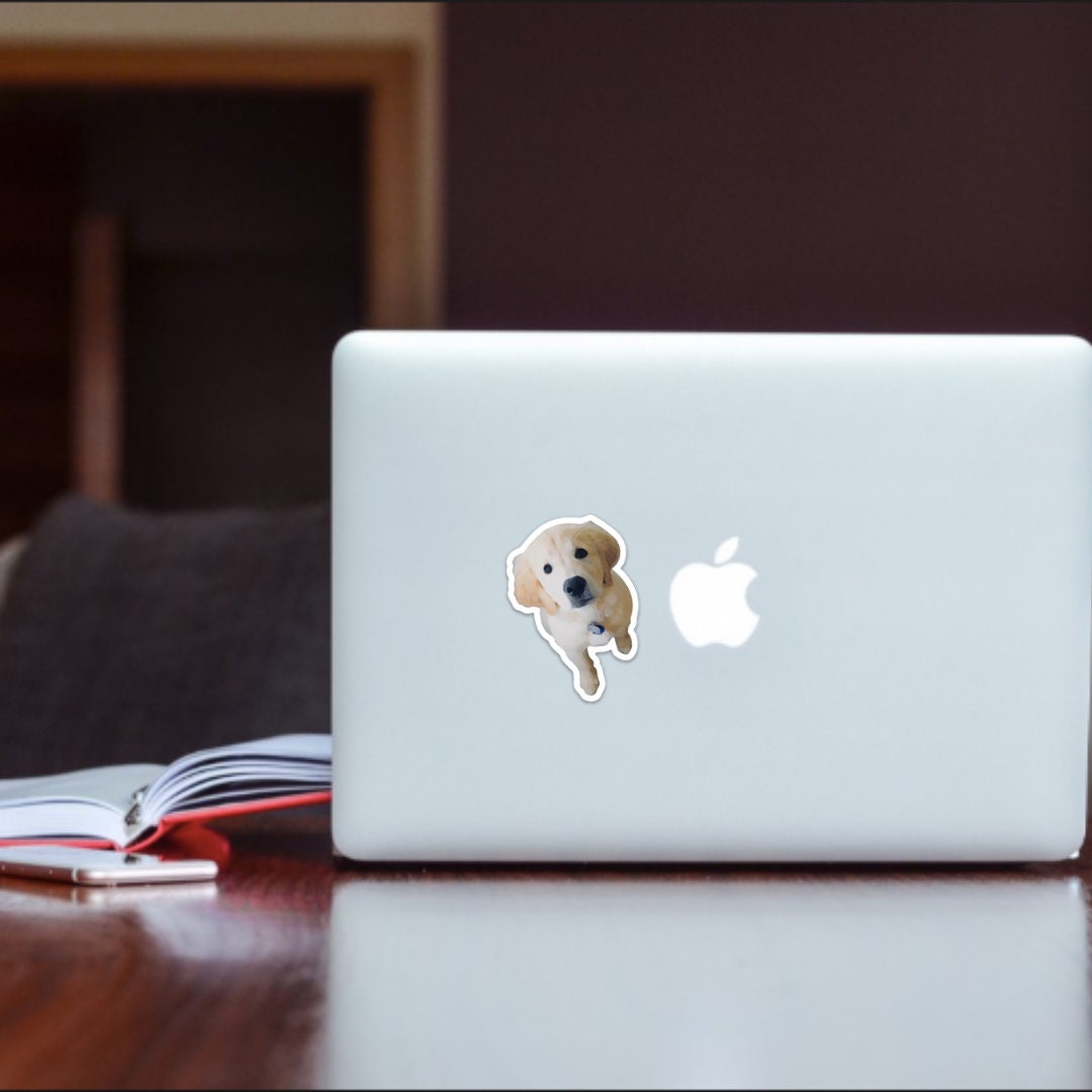 Golden Lab Puppy Dog Labrador Retriever Sticker for Car, Laptop, or Water Bottle  / Decal |  for Car, Laptop, Mug, Cup, Cooler, Planner