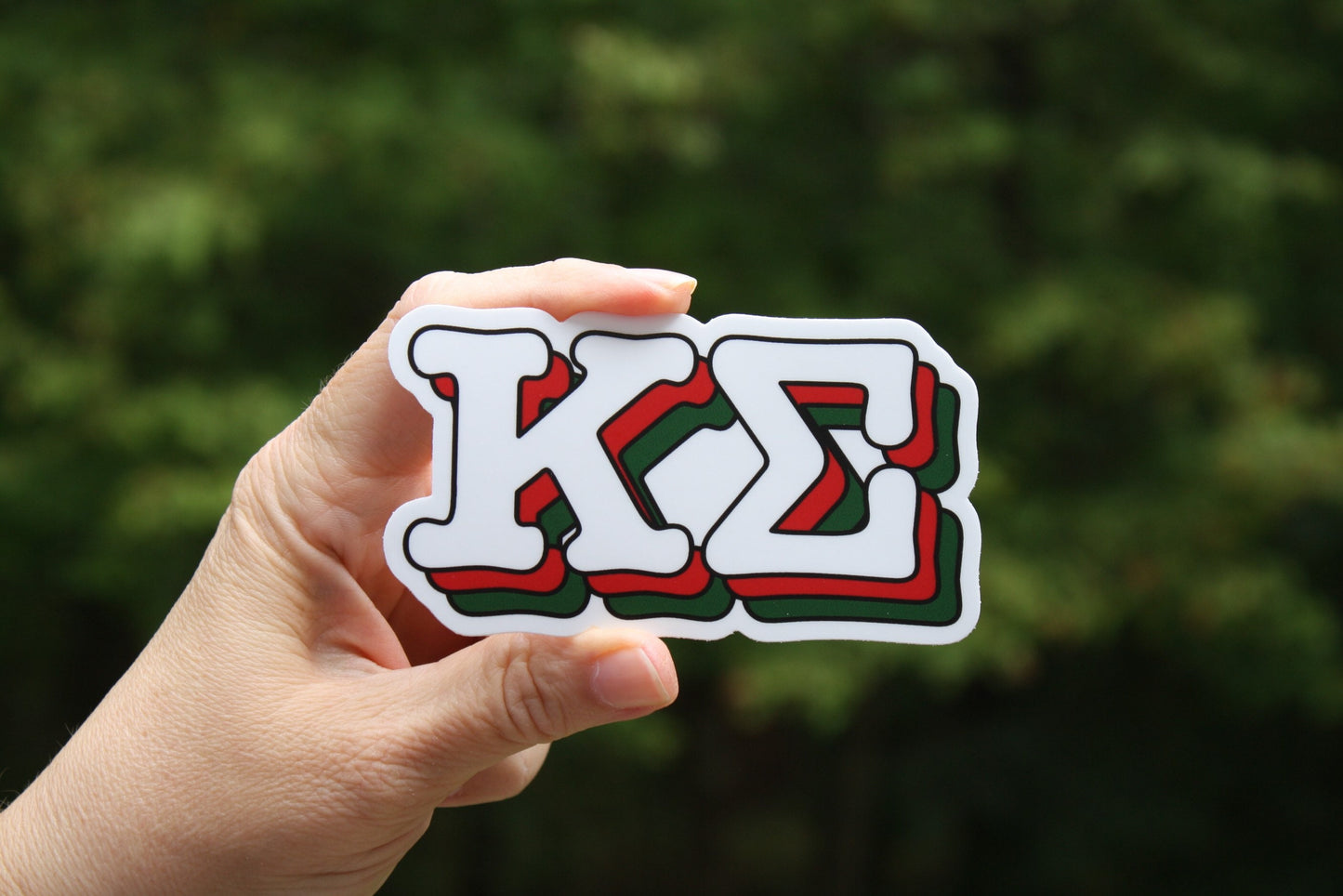 Kappa Sigma Fraternity Letters Sticker  / Decal |  for Car, Laptop, Mug, Cup, Cooler, Planner