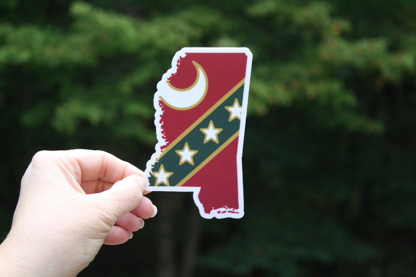 Kappa Sigma Fraternity Mississippi State Shaped Sticker  / Decal |  for Car, Laptop, Mug, Cup, Cooler, Planner