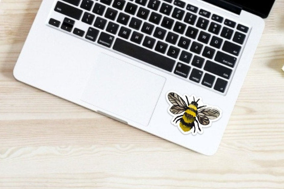 Bumble Bee Sticker / Decal / Vinyl | 3" Tall | For Car, Laptop, Phone, Water Bottle, Flask, Cooler