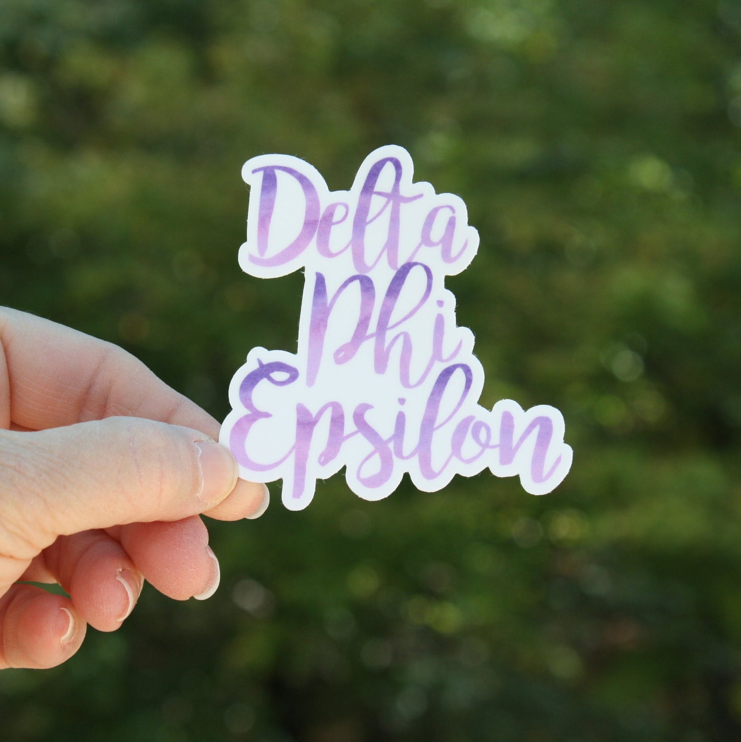 Delta Phi Epsilon Sorority Watercolor Vinyl Sticker / Decal  / Decal |  for Car, Laptop, Mug, Cup, Cooler, Planner