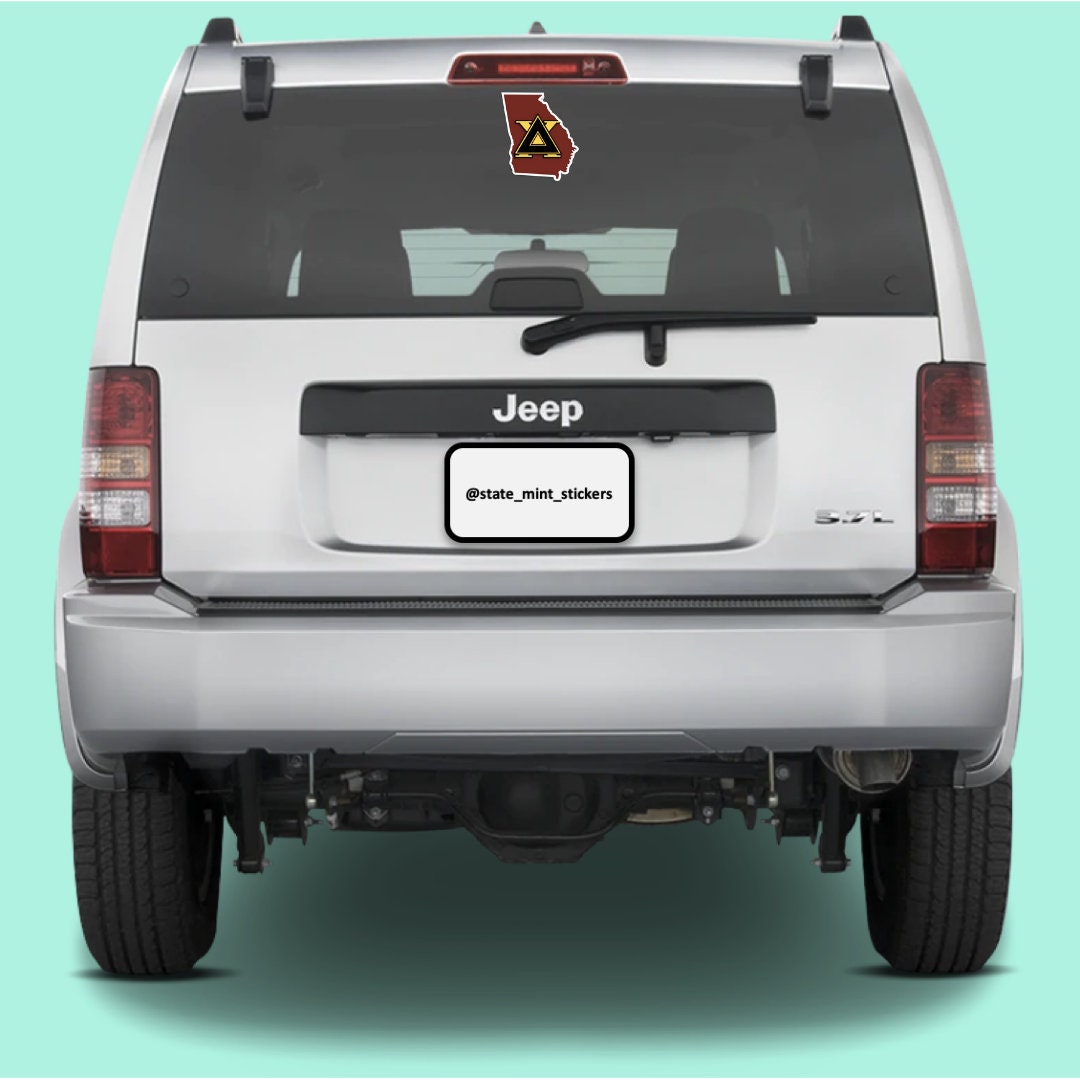 Delta Chi Fraternity Georgia State-Shaped Sticker / Decal |  for Car, Laptop, Mug, Cup, Cooler, Planner