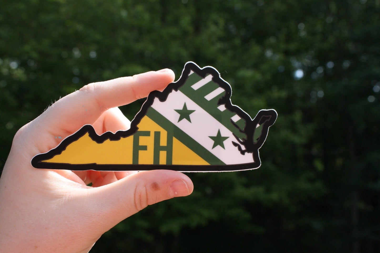 FarmHouse Fraternity Virginia State-Shaped Sticker