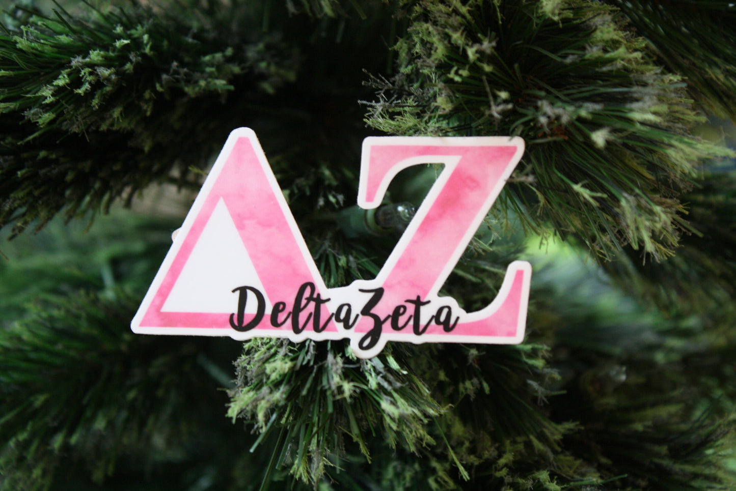 Delta Zeta Watercolor Letters Sticker