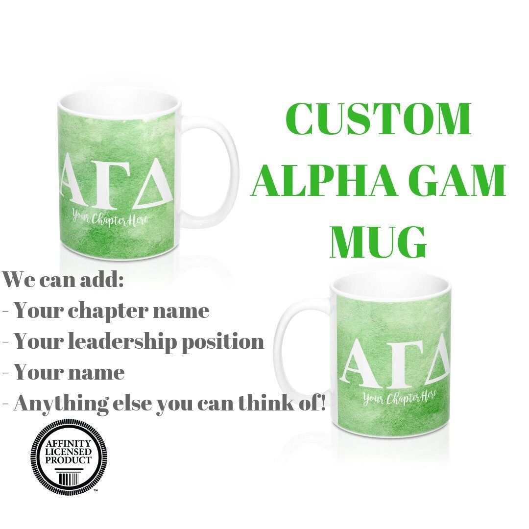 Alpha Gamma Delta | Personalized Sorority Mug | 11 oz.