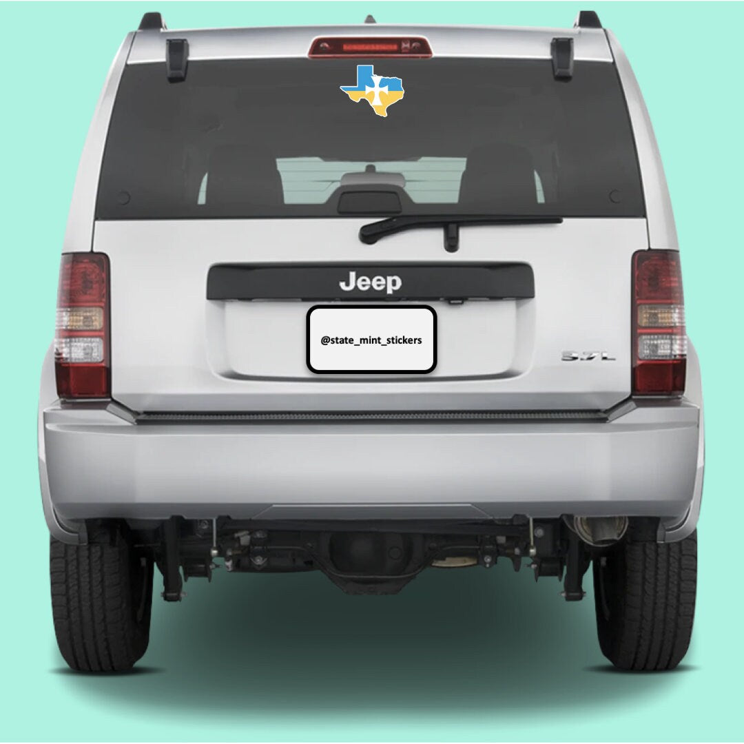 Sigma Chi Fraternity Texas State Shaped Sticker