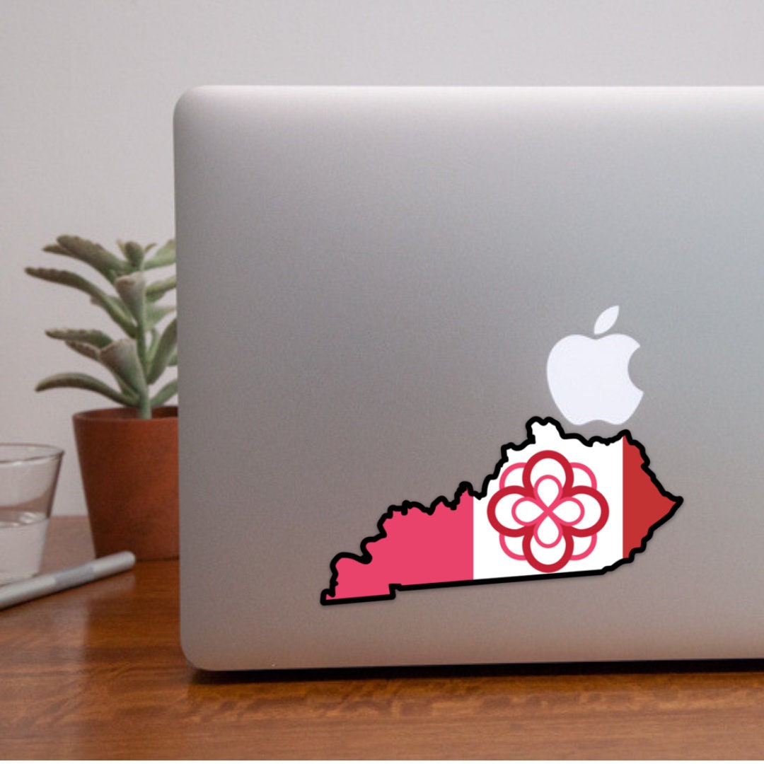 Alpha Omicron Pi Sorority Kentucky Shaped Sticker  / Decal |  for Car, Laptop, Mug, Cup, Cooler, Planner
