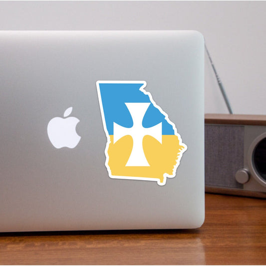 Sigma Chi Fraternity Georgia State-Shaped Sticker