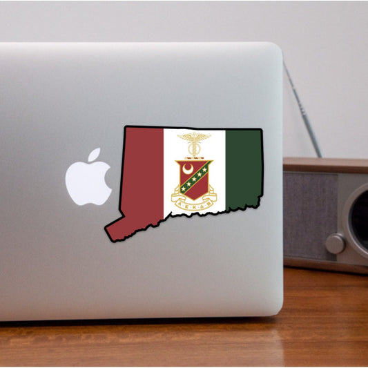 Kappa Sigma Connecticut State-Shaped Sticker