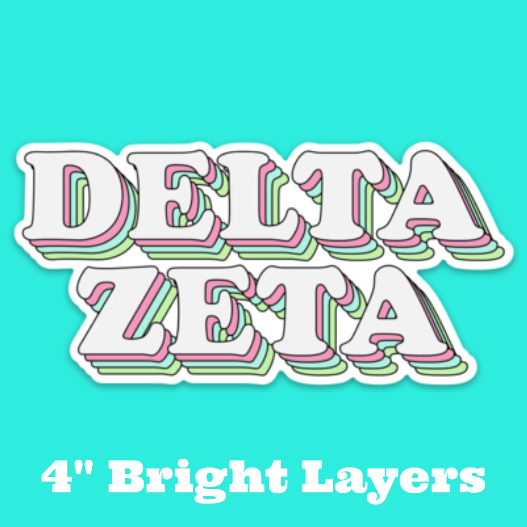 Delta Zeta Sorority Stickers Bulk Order | PERFECT for BID DAY! Group / Bulk / Chapter Wide Sticker Order