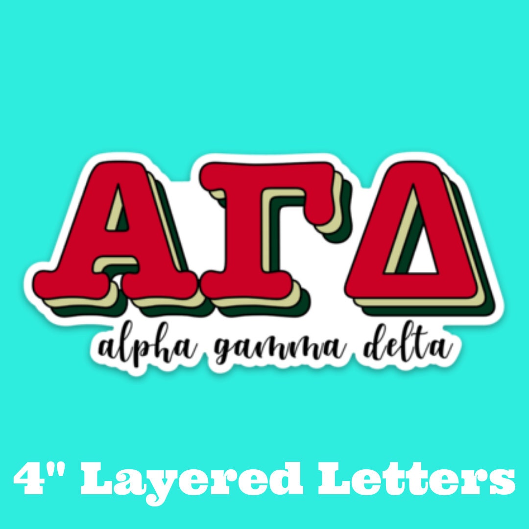 Alpha Gamma Delta Sorority Stickers Bulk Order | PERFECT for BID DAY! Group / Bulk / Chapter Wide Sticker Order
