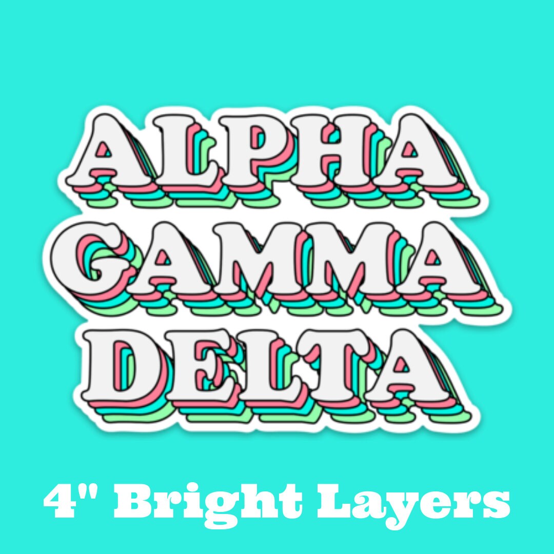 Alpha Gamma Delta Sorority Stickers Bulk Order | PERFECT for BID DAY! Group / Bulk / Chapter Wide Sticker Order