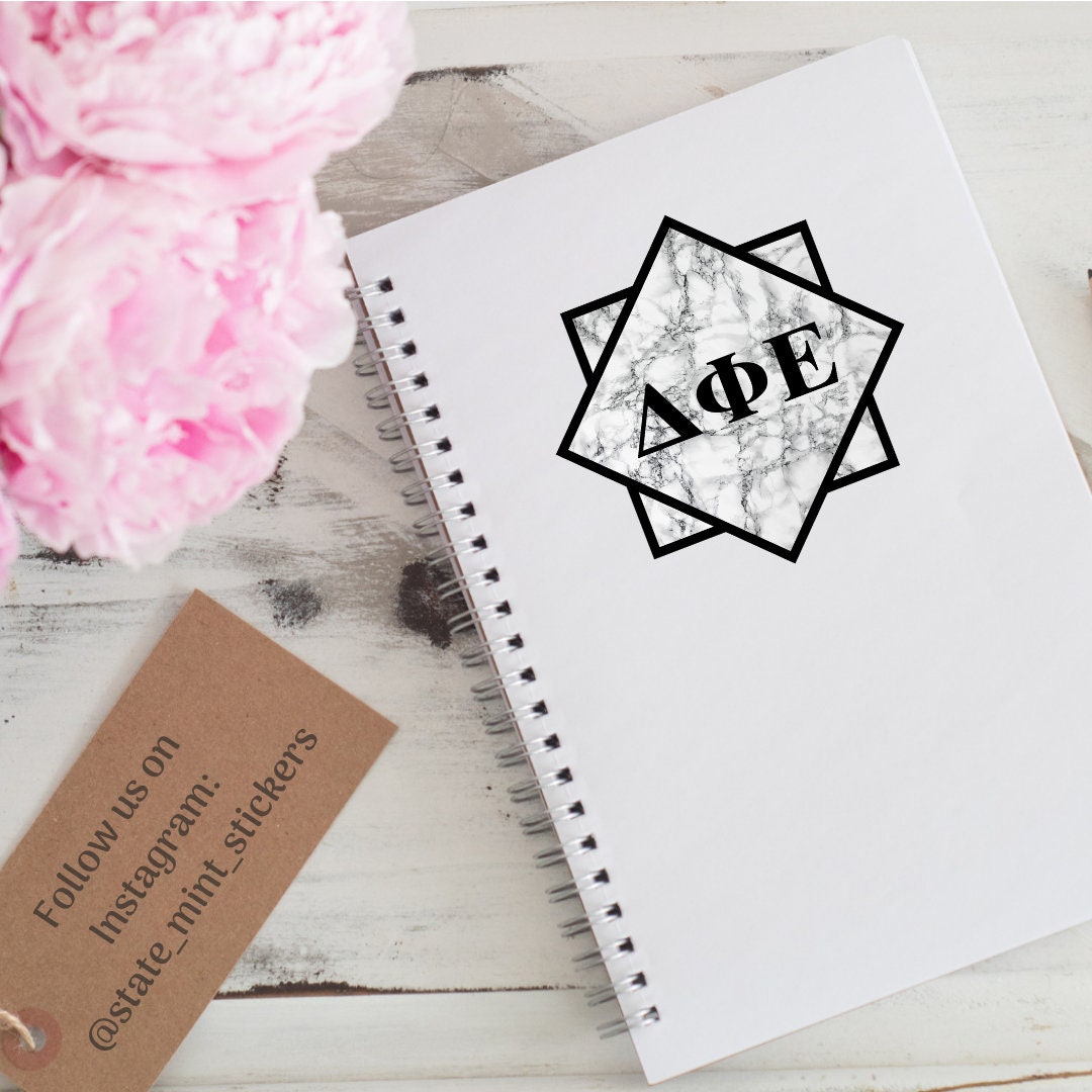 Delta Phi Epsilon Sorority | Marble | Vinyl Sticker / Decal