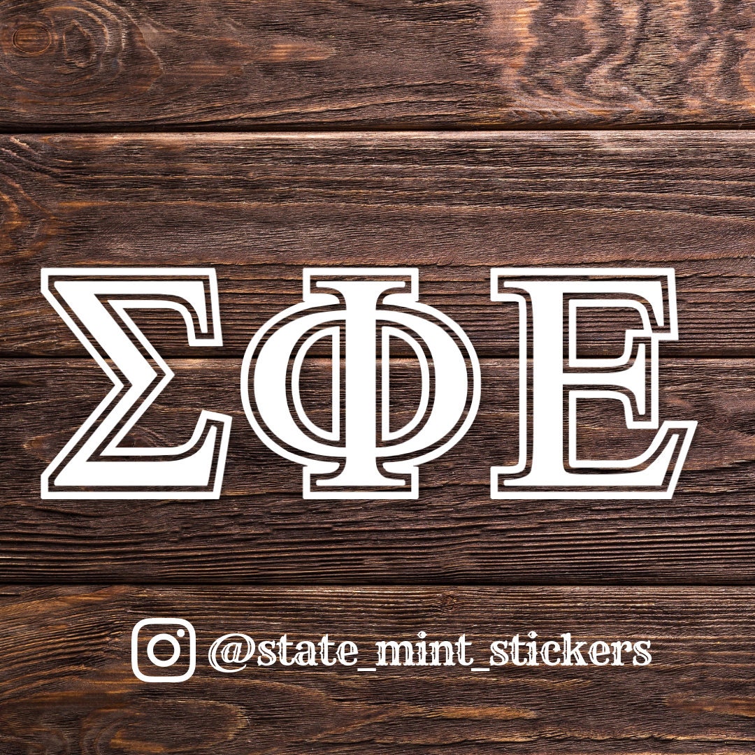 Sigma Phi Epsilon Fraternity Decal for Car, Laptop, or Yeti |  / Decal |  for Car, Laptop, Mug, Cup, Cooler, Planner, vinyl, waterproof
