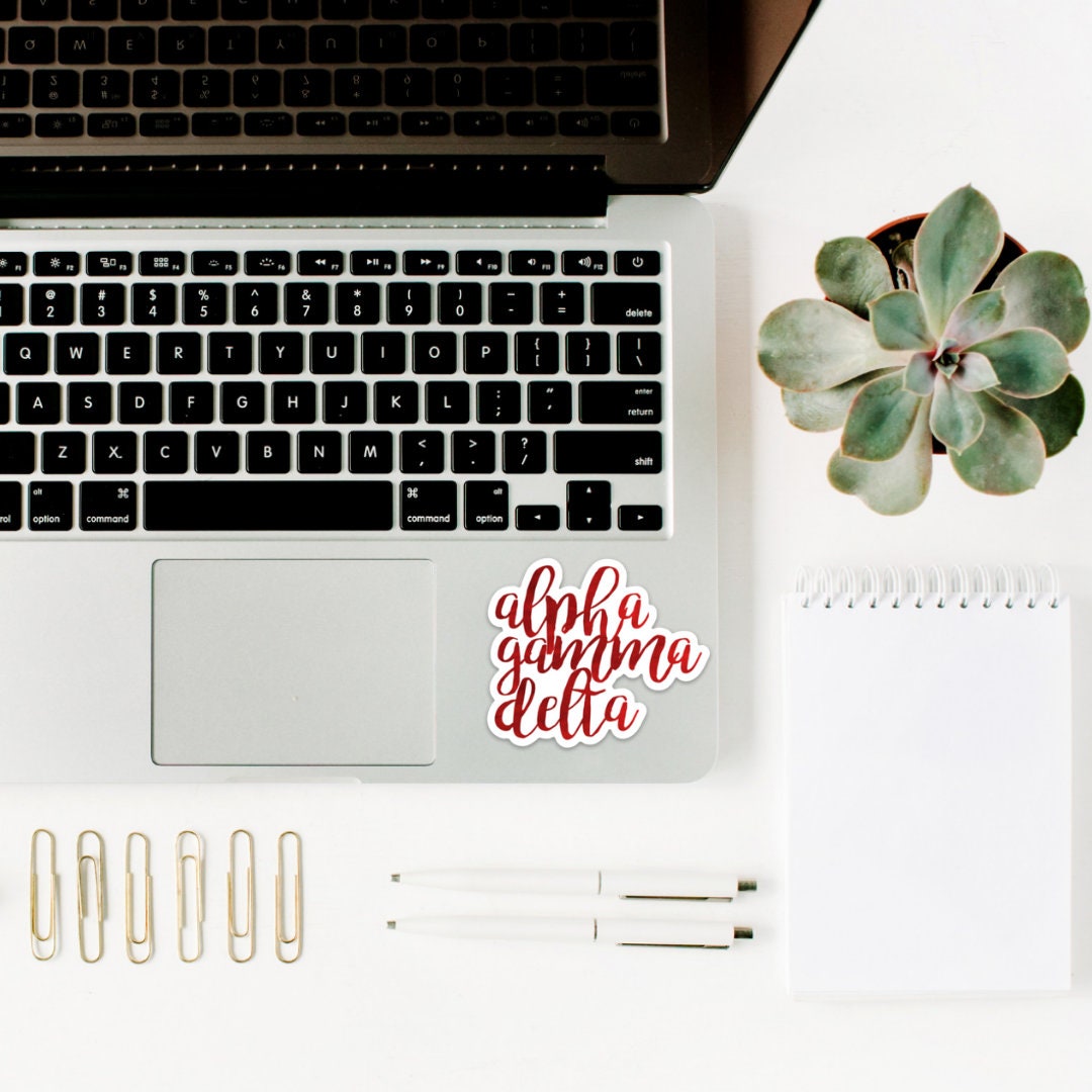 Alpha Gamma Delta Watercolor Sorority Stickers  / Decal |  for Car, Laptop, Mug, Cup, Cooler, Planner