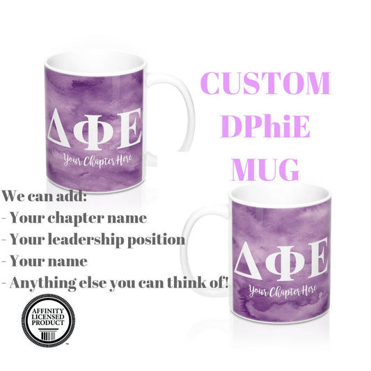Delta Phi Epsilon | Personalized Sorority Mug | 11 oz.