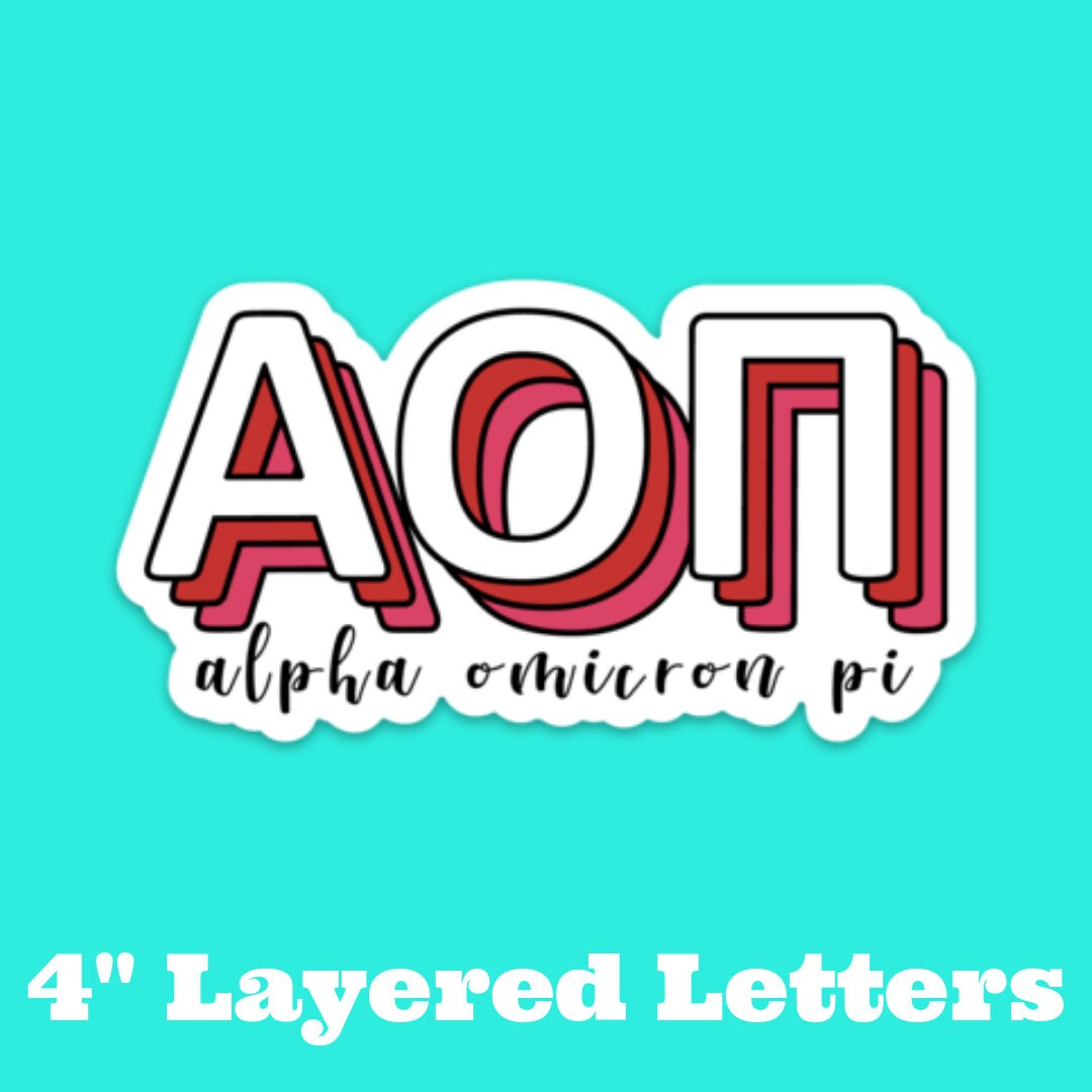 Alpha Omicron Pi Sorority Stickers Bulk Order | PERFECT for BID DAY! Group / Bulk / Chapter Wide Sticker Order