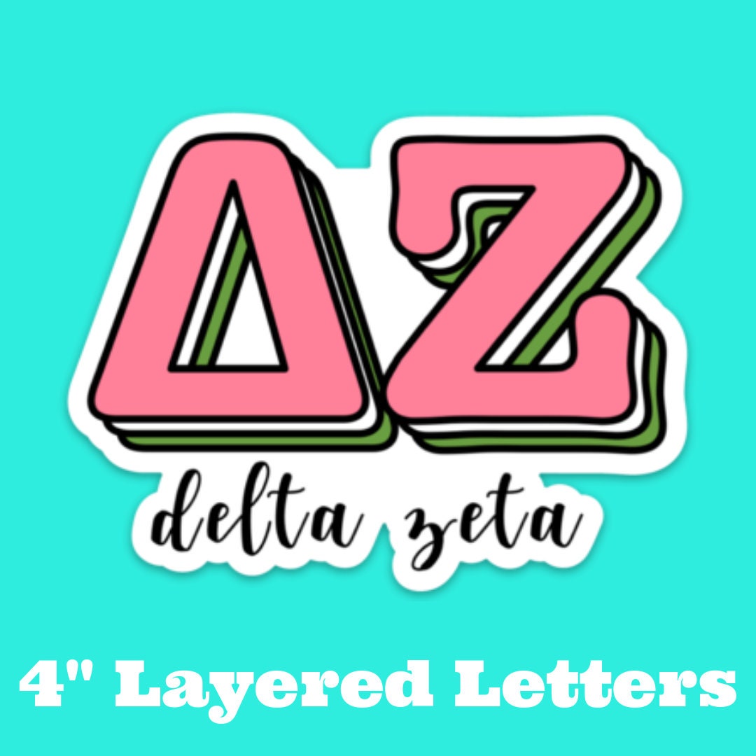 Delta Zeta Sorority Stickers Bulk Order | PERFECT for BID DAY! Group / Bulk / Chapter Wide Sticker Order