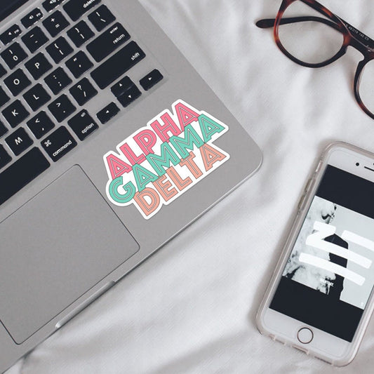Alpha Gamma Delta Sorority Sticker , alpha gam, agd, for laptop, car, water bottle, yeti, indoor outdoor vinyl, waterproof, dishwasher