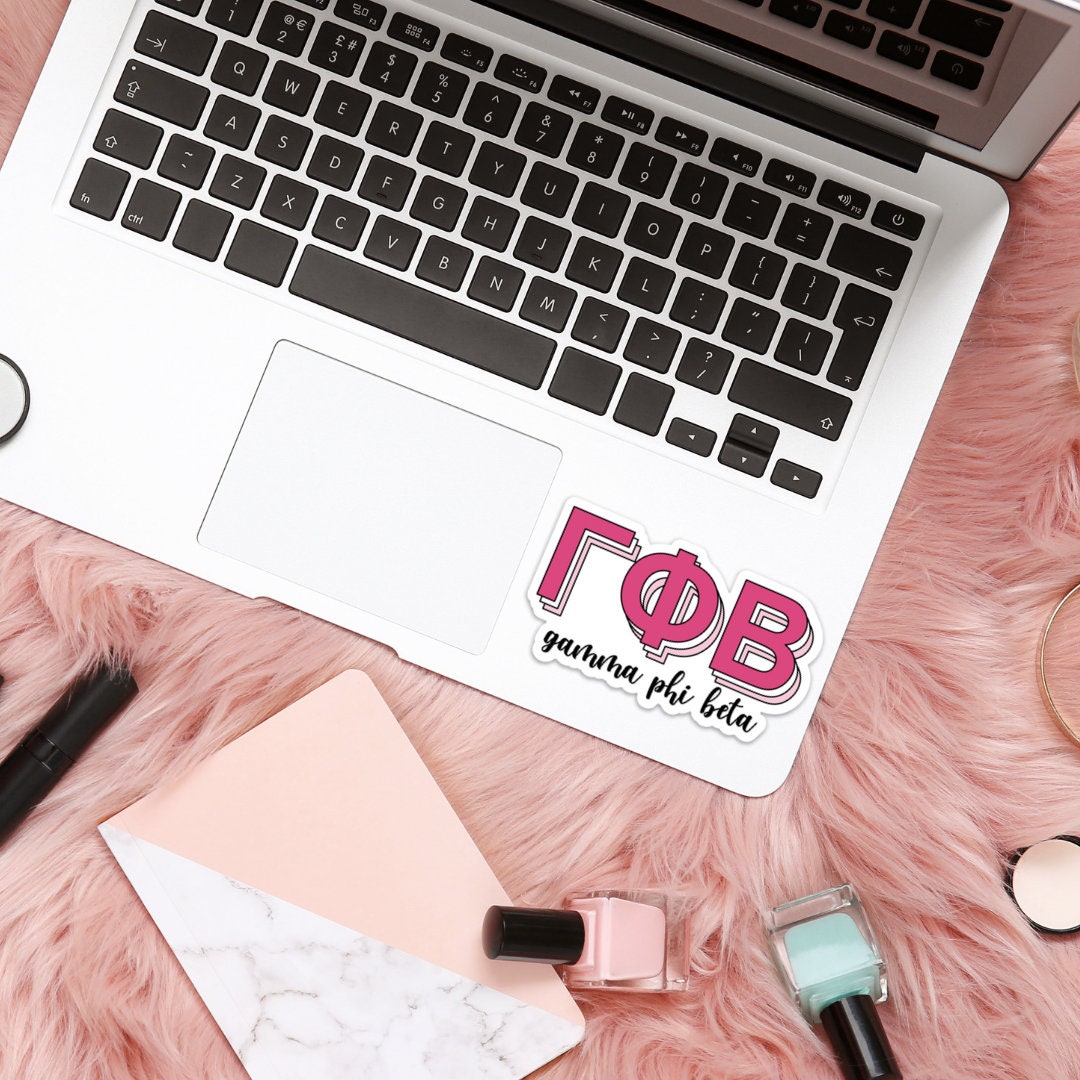 Gamma Phi Beta Layered Letters Sticker | Official Licensed Product