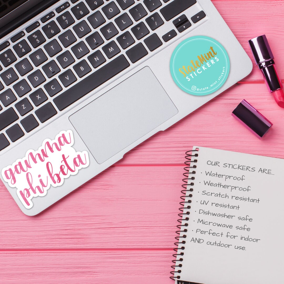 Gamma Phi Beta Pink Watercolor Sticker | Official Licensed Product