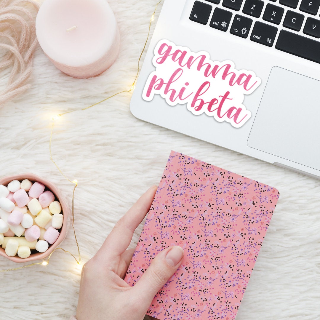 Gamma Phi Beta Pink Watercolor Sticker | Official Licensed Product