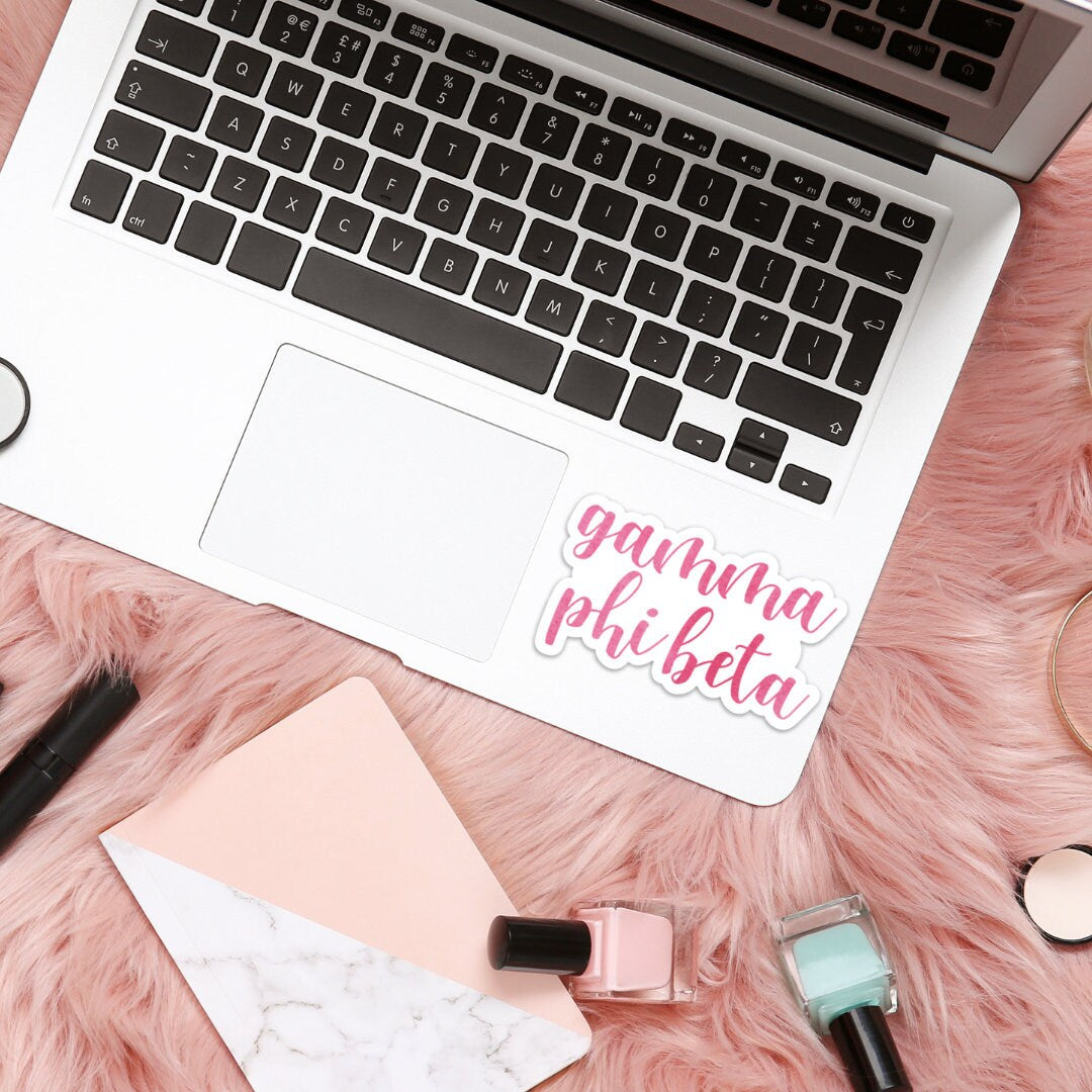 Gamma Phi Beta Pink Watercolor Sticker | Official Licensed Product