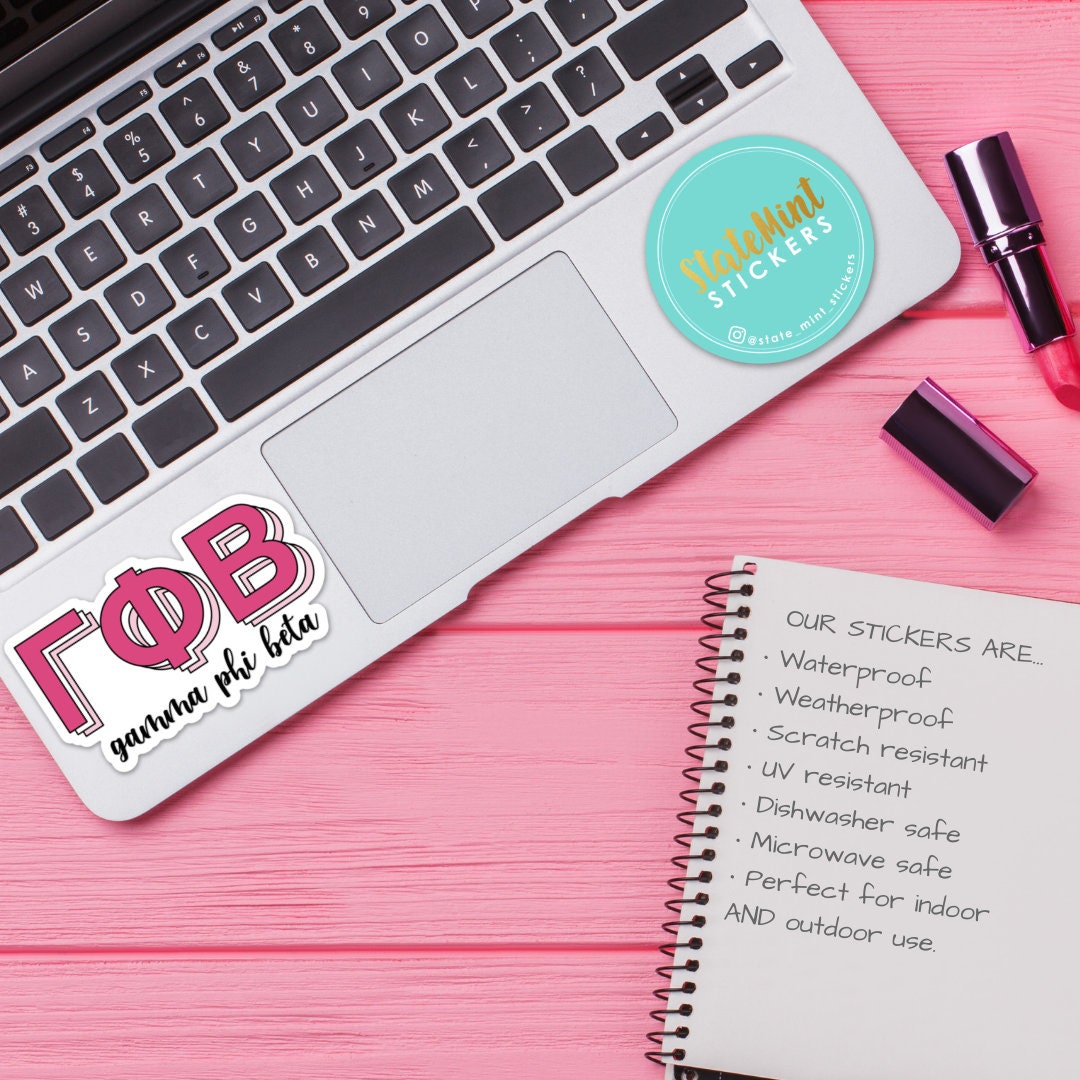 Gamma Phi Beta Layered Letters Sticker | Official Licensed Product