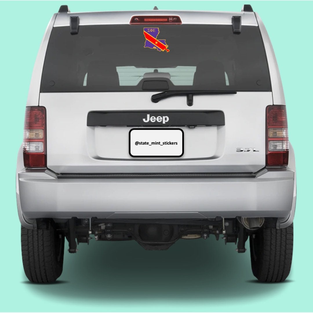 Sigma Phi Epsilon Fraternity Louisiana State-Shaped Sticker