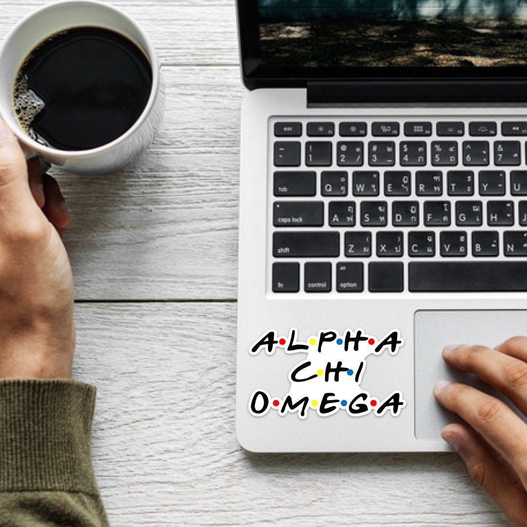 Alpha Chi Omega Sorority Friends Sticker  / Decal |  for Car, Laptop, Mug, Cup, Cooler, Planner, dishwasher safe, indoor outdoor vinyl