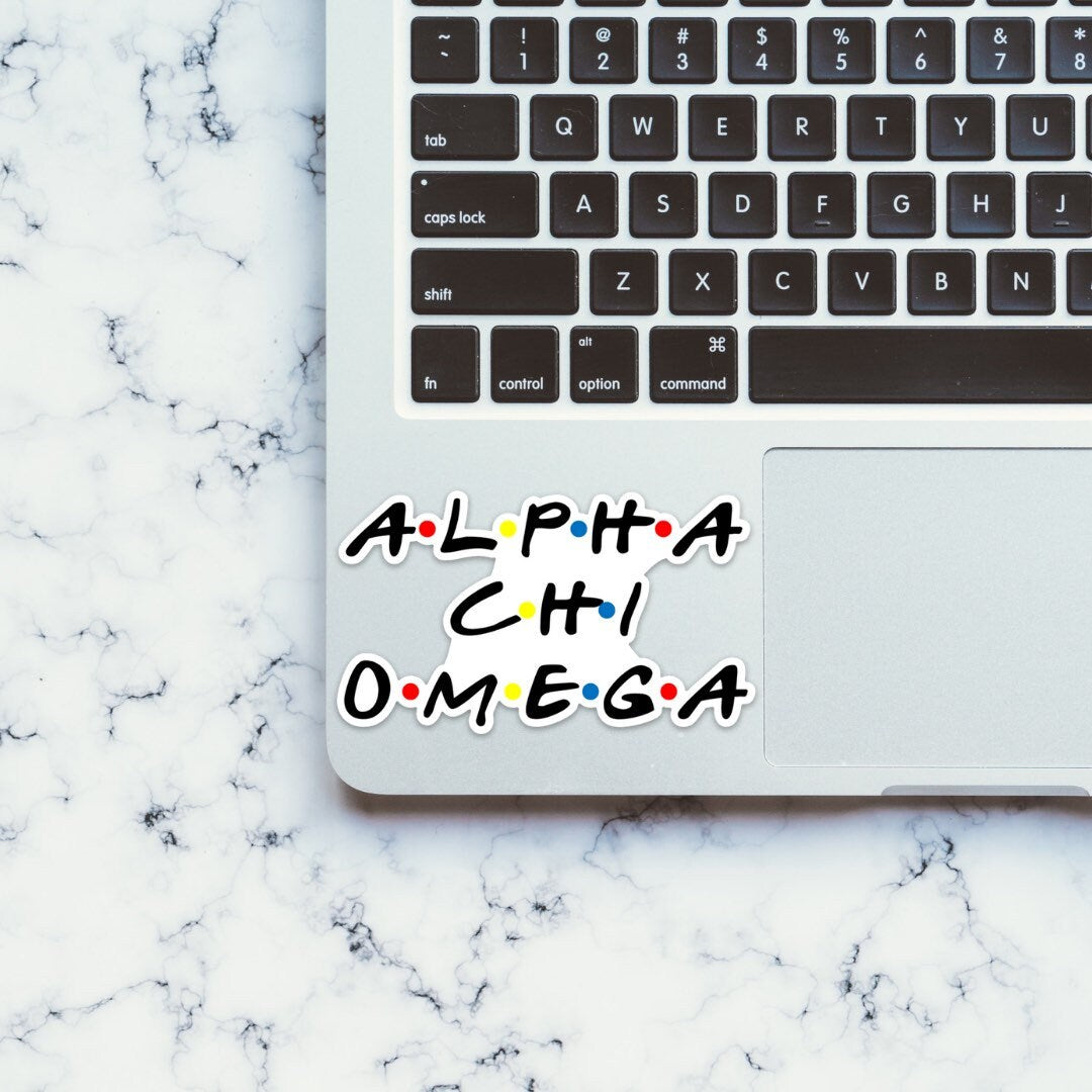 Alpha Chi Omega Sorority Friends Sticker  / Decal |  for Car, Laptop, Mug, Cup, Cooler, Planner, dishwasher safe, indoor outdoor vinyl