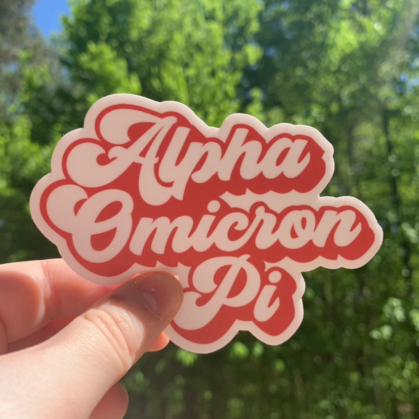 Alpha Omicron Pi Sorority Groovy Retro Sticker for aoii, alpha o, aopi,  for laptop, car, water bottle, yeti, indoor outdoor vinyl