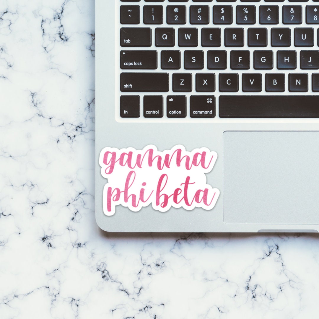 Gamma Phi Beta Pink Watercolor Sticker | Official Licensed Product