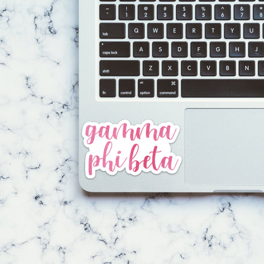 Gamma Phi Beta Pink Watercolor Sticker | Official Licensed Product