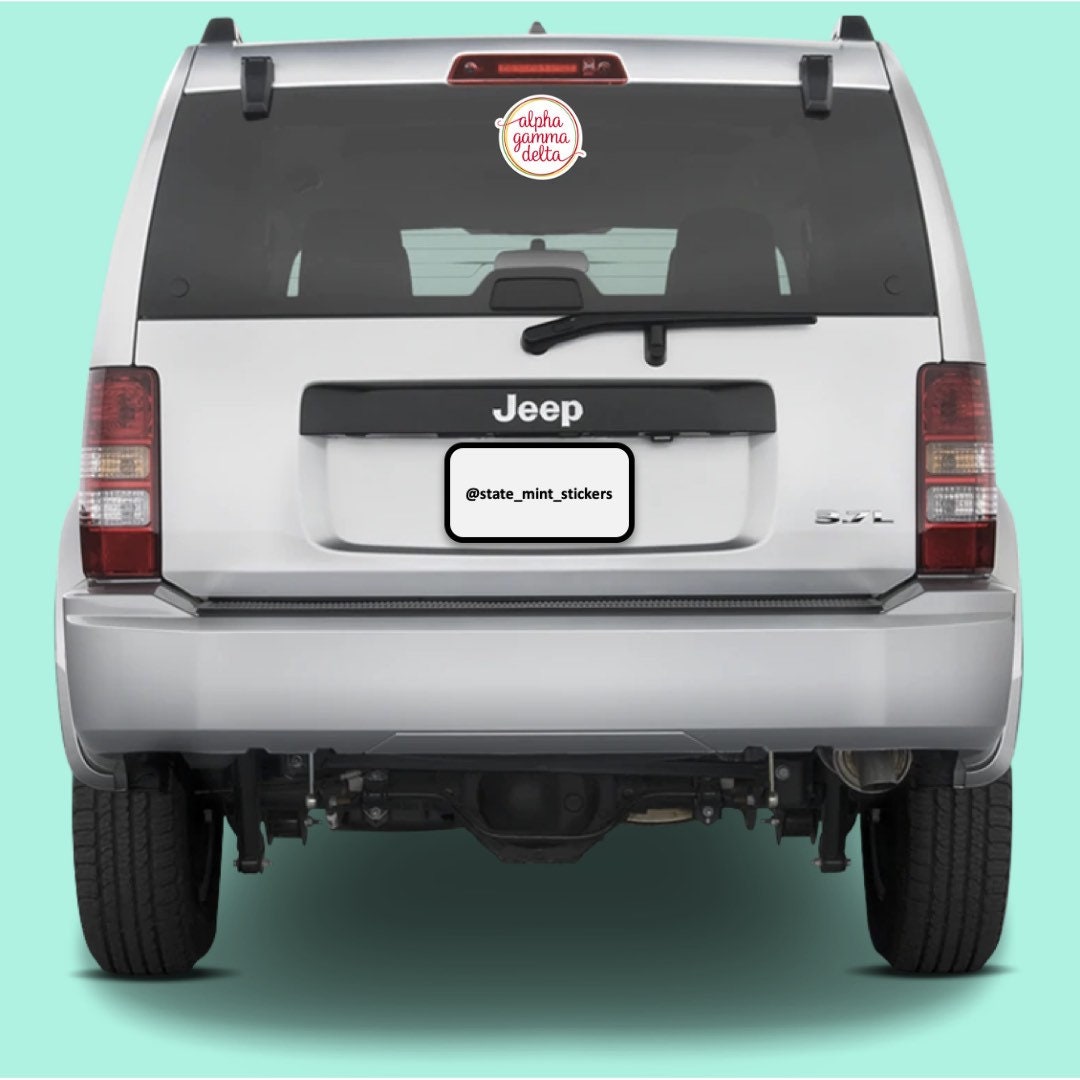 Alpha Gamma Delta Sorority Red, Buff and Green New Logo Sticker